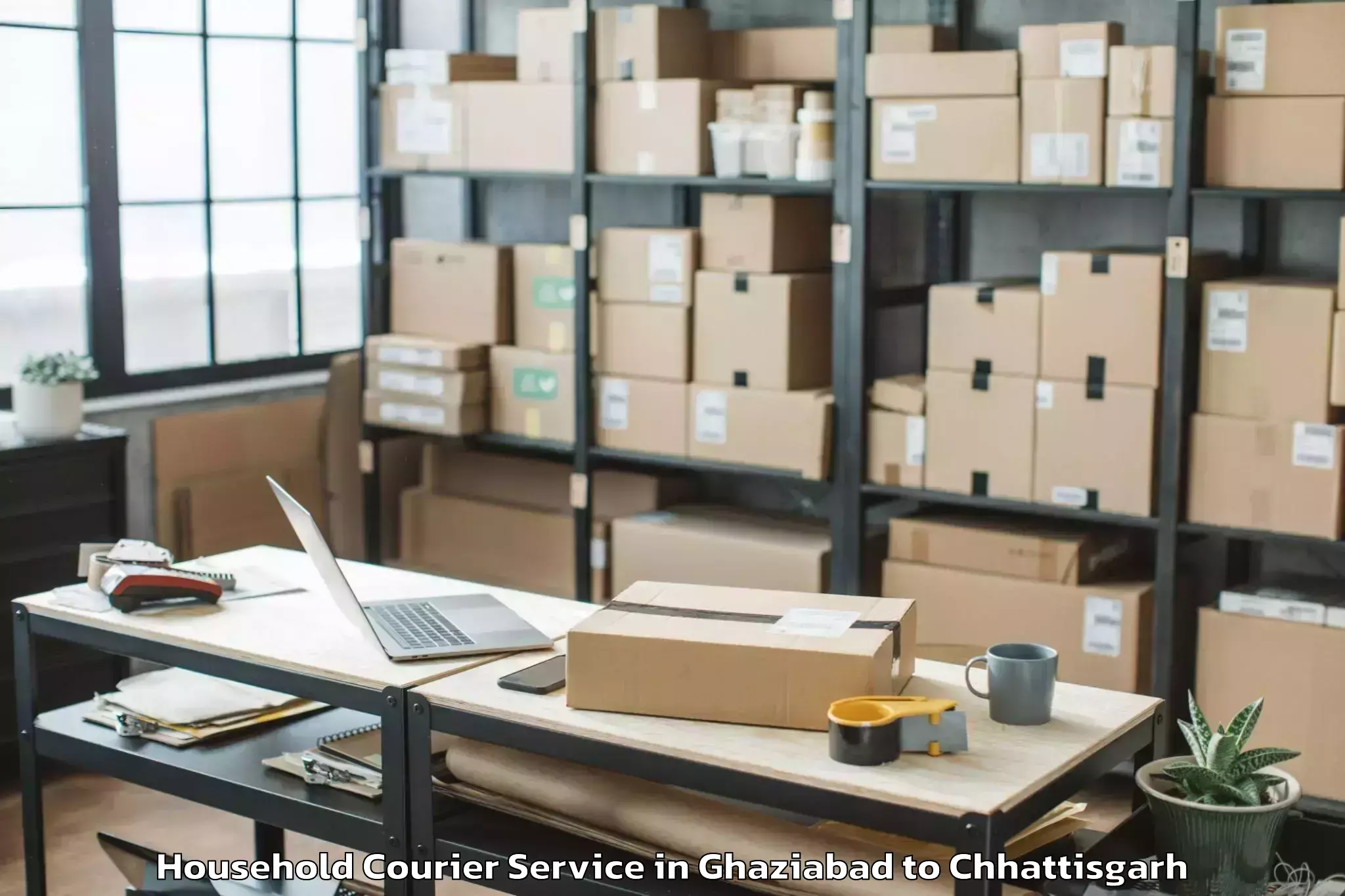 Reliable Ghaziabad to Bhopalpatnam Household Courier